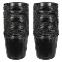 日本ポリ鉢販売 ノーマルポット 黒丸 75 2.5号 100個セット 328653 1個（直送品）