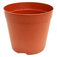 兼弥産業 カネヤ産業 プラポット 20.5cm 茶 穴ありタイプ 50882 1個（直送品）