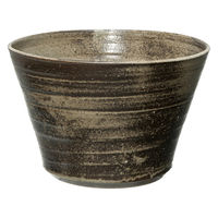 リーフ 睡蓮鉢 国産 手作り睡蓮鉢 益子焼 彩(SAI) 姫睡蓮鉢 炭化 66599 1個（直送品）