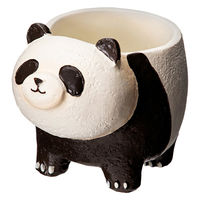 ケー・イー・アイ 鉢 リトルレジンポット 四つ足アニマル パンダ 285416 1個（直送品）