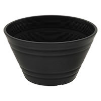 明和 鉢 セラアート 平鉢 21号 黒 242782 1個（直送品）