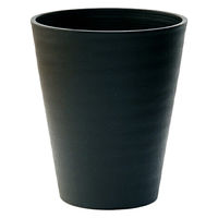 明和 鉢 セラアート 長鉢 5号 黒 220257 1個（直送品）
