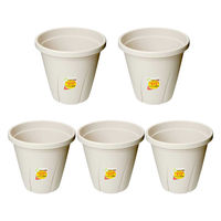 大和プラスチック 鉢 根はり鉢 6号 ホワイト 5個入り 288479 1個（直送品）