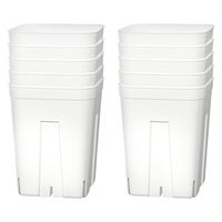 日本ポリ鉢販売 スリット鉢 プレステラ 150深型 白 10個セット 306359 1個（直送品）