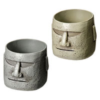 ケー・イー・アイ 鉢 リトルレジンポット モアイ 273635 1個（直送品）