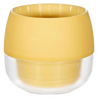 三浦園芸 鉢 ハイミニ ビビ スモーキーの鉢 マスタードイエロー 298074 1個（直送品）