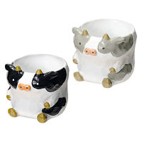 ケー・イー・アイ 鉢 リトルレジンポット ウシ 273615 1個（直送品）