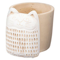 カルナック 鉢 アフリカンキャットポット B アイボリー 294441 1個（直送品）
