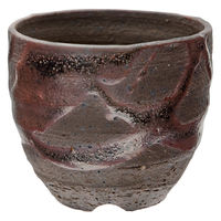 かみ山陶器 盆栽鉢 信楽焼 植木鉢 鉄釉丸 8.5×7cm 263475 1個（直送品）