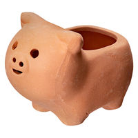 ケー・イー・アイ 多肉植物 アニマルテラコッタ ブタ 1号 穴あり 285412 1個（直送品）