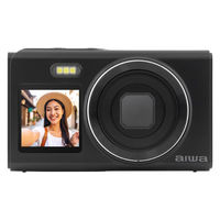 aiwa  コンパクトデジタルカメラ　ａｉｗａ　ｃａｍ　ＤＣＢー２　ブラック　１６００万画素ＣＭＯＳセンサー JA5-DCM0003(BK)（直送品）