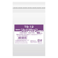 SWAN ピュアパック OPP袋 T9-12 幅90×高120mm 透明封筒 1袋（100枚入）006798564 シモジマ