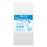 SWAN ピュアパック OPP袋 S6-13 幅60×高130mm 透明封筒 1袋（100枚入）006798547 シモジマ
