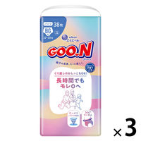 グーン おむつ パンツ BIG（12～22kg）1セット（38枚入×3パック）長時間でもモレ0へ 大王製紙