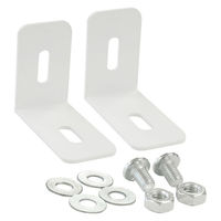 Netforce エヌセーフ 金具 床固定用金具 スチール L型 ロッカー用 貴重品ロッカー用 ホワイト 1セット(2個入)（直送品）