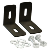 Netforce エヌセーフ 金具 床固定用金具 スチール L型 ロッカー用 貴重品ロッカー用 ブラック 1セット(2個入)（直送品）