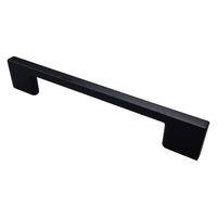 フジテックジャパン ニューストレートハンドル ブラック 中96 取っ手 家具金物 家具パーツ 1100100015750 1個（直送品）