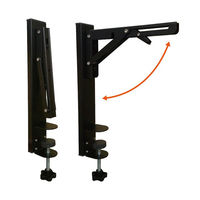 フジテックジャパン 折畳一段棚受 黒 355×200 折りたたみ棚受 棚受金物 可動棚 DIY金物 1100100015751 1個（直送品）