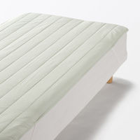 無印良品 綿 サッカー織 敷パッド ＳＤ １２０×２００ｃｍ グリーン 良品計画