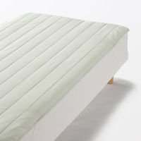 無印良品 綿 サッカー織 敷パッド Ｓ １００×２００ｃｍ グリーン 良品計画