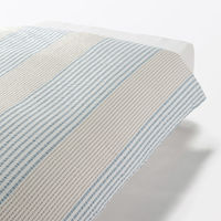 無印良品 綿 サッカー織 掛ふとんカバー Ｓ １５０×２１０ｃｍ用 ブルーストライプ 良品計画