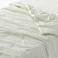 無印良品 綿 サッカー織 薄掛ふとん Ｄ １８０×２００ｃｍ グリーン 良品計画