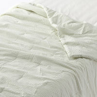 無印良品 綿 サッカー織 薄掛ふとん Ｓ １４０×１９０ｃｍ グリーン 良品計画