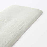 無印良品 綿 サッカー織 敷ふとんシーツ Ｓ 兼浅型ボックスシーツ １００×２００×３‐１０ｃｍ用 グリーン 良品計画