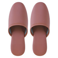 テンダイ ステッチビニールスリッパ スリッパ ビニール 来客 病院 介護 ブラウン 1セット（5足）