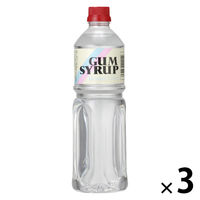 ジーエスフード GS Ｗガムシロップ 1L 1セット(3本) 業務用