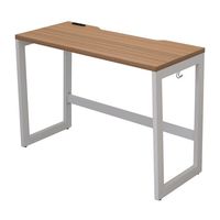 リスム デスク W1000×D450 ウォルナット×ホワイト脚 2ヶ口コンセント付き RFFLD-1045DM-WL 1台（直送品）