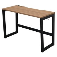 リスム デスク W1000×D450 ウォルナット×ブラック脚 2ヶ口コンセント付き RFFLD-1045DM-BL 1台（直送品）