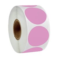 Trimate カラーラベルシール 丸型 ロール ピンク 1セット(500枚入) AFF-CGS-PK 1セット(500枚)（直送品）