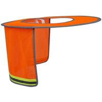 Trimate ヘルメットに取り付ける日差しよけ ポリエステル製 小 オレンジ AFF-HKS001-OR 1個 60-7278-34（直送品）