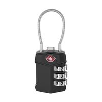 Trimate ダイヤル錠 ワイヤー式 ブラック AFF-WKBD005-BK 1個 60-7278-11（直送品）