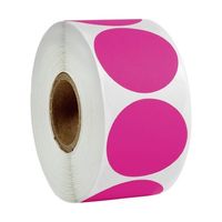 Trimate カラーラベルシール 丸型 ロール ビビットピンク 1セット(500枚入) AFF-CGS-VP 1セット(500枚)（直送品）