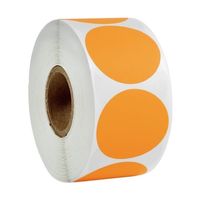 Trimate カラーラベルシール 丸型 ロール オレンジ 1セット(500枚入) AFF-CGS-OR 1セット(500枚)（直送品）