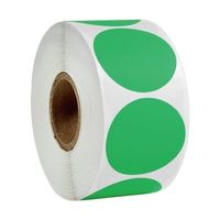 Trimate カラーラベルシール 丸型 ロール グリーン 1セット(500枚入) AFF-CGS-GR 1セット(500枚)（直送品）