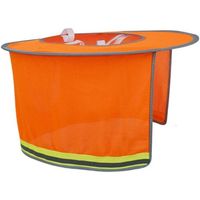 Trimate ヘルメットに取り付ける日差しよけ ポリエステル製 大 オレンジ AFF-HKS002-OR 1個 60-7278-36（直送品）