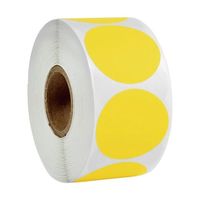 Trimate カラーラベルシール 丸型 ロール イエロー 1セット(500枚入) AFF-CGS-YE 1セット(500枚)（直送品）