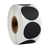 Trimate カラーラベルシール 丸型 ロール ブラック 1セット(500枚入) AFF-CGS-BK 1セット(500枚)（直送品）