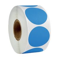 Trimate カラーラベルシール 丸型 ロール ブルー 1セット(500枚入) AFF-CGS-BL 1セット(500枚)（直送品）