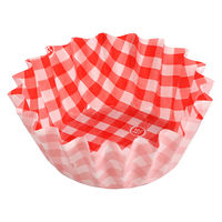 シモジマ おかずケース H純白ペットケース 7F 赤チェック 250枚入 004529034 1セット(1本(250枚入)×60)（直送品）