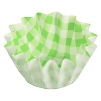 シモジマ おかずケース H純白ペットケース 4F 緑チェック 250枚入 004529036 1セット(1本(250枚入)×60)（直送品）