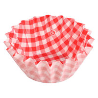 シモジマ おかずケース H純白ペットケース 8F 赤チェック 250枚入 004529035 1セット(1本(250枚入)×60)（直送品）