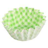 シモジマ おかずケース H純白ペットケース 8F 緑チェック 250枚入 004529040 1セット(1本(250枚入)×60)（直送品）