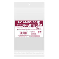 シモジマ OPP袋 ピュアパック HC 14ー20(B6用) 006798540 1セット(1袋(100枚入)×10)（直送品）