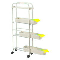 ディーエーピーネットワーク スリム収納ラック 幅16~23.7cm 隙間収納 高さ96cm monowa076_WH 1台（直送品）