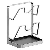 ディーエーピーネットワーク ステンレス製 鍋蓋スタンド 2段 水受けトレー付き monowa093-sv 1個（直送品）