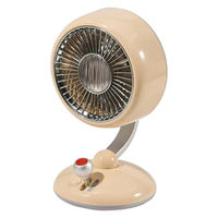 ディーエーピーネットワーク 卓上扇風機 レトロデザイン USB充電式 クリーム wasser fan008CR 1台（直送品）